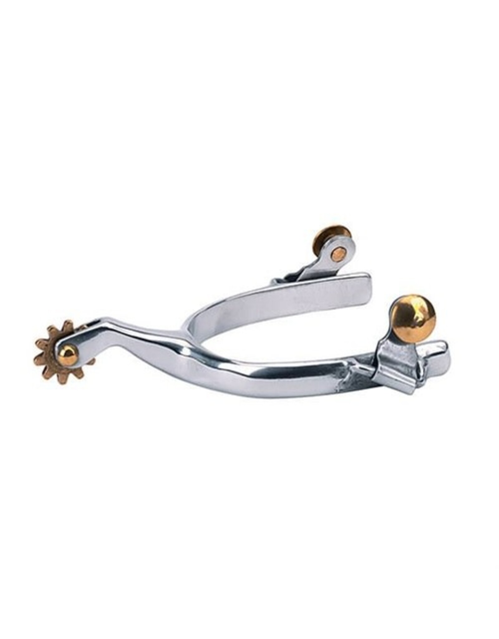 Weaver Roping Spurs with Plain Stainless Steel Band
