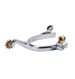 Weaver Roping Spurs with Plain Stainless Steel Band