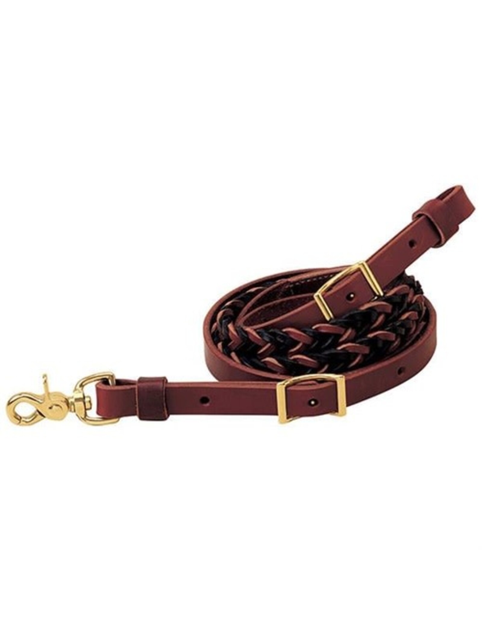 Weaver Two-Tone Latigo Leather 5-Plait Roper Rein 3/4" x 8'