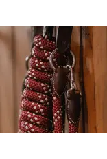 CommonWealth Banff Poly Rope and Leather Lead Burgandy/Cream