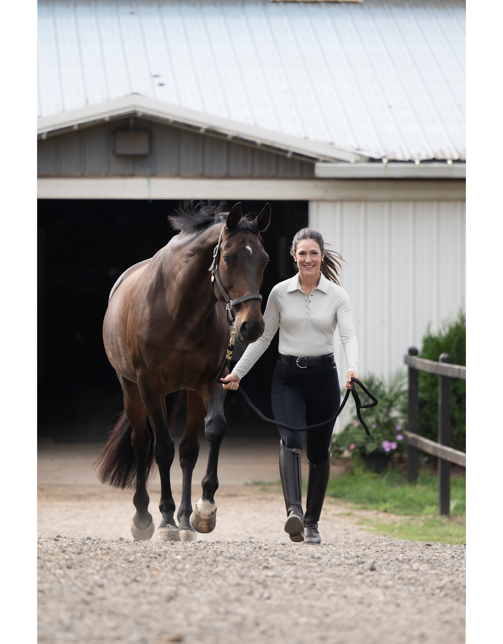 Kerrits In a Snap Long Sleeve Equestrian Clinic Shirt