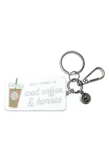 Dapplebay Iced Coffee & Horses - Keychain