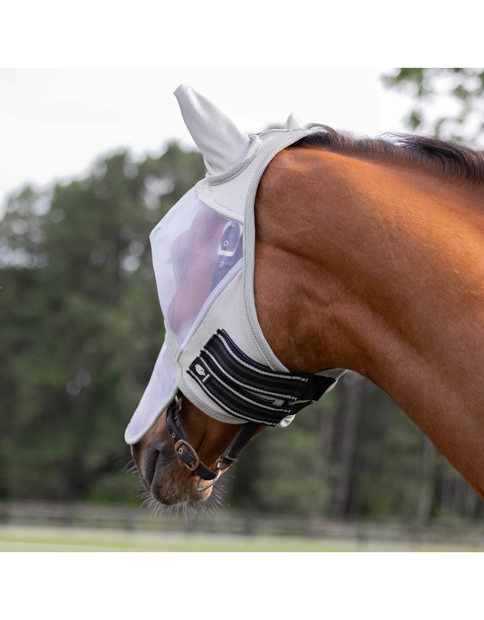 Equinavia Algard Soft Mesh Long Nose Fly Mask Silver