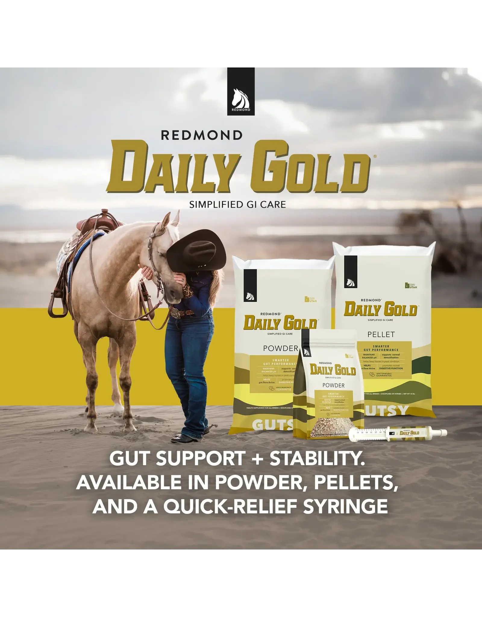 Redmond Daily Gold® Stress Relief Horse Gut Supplements 5lb.
