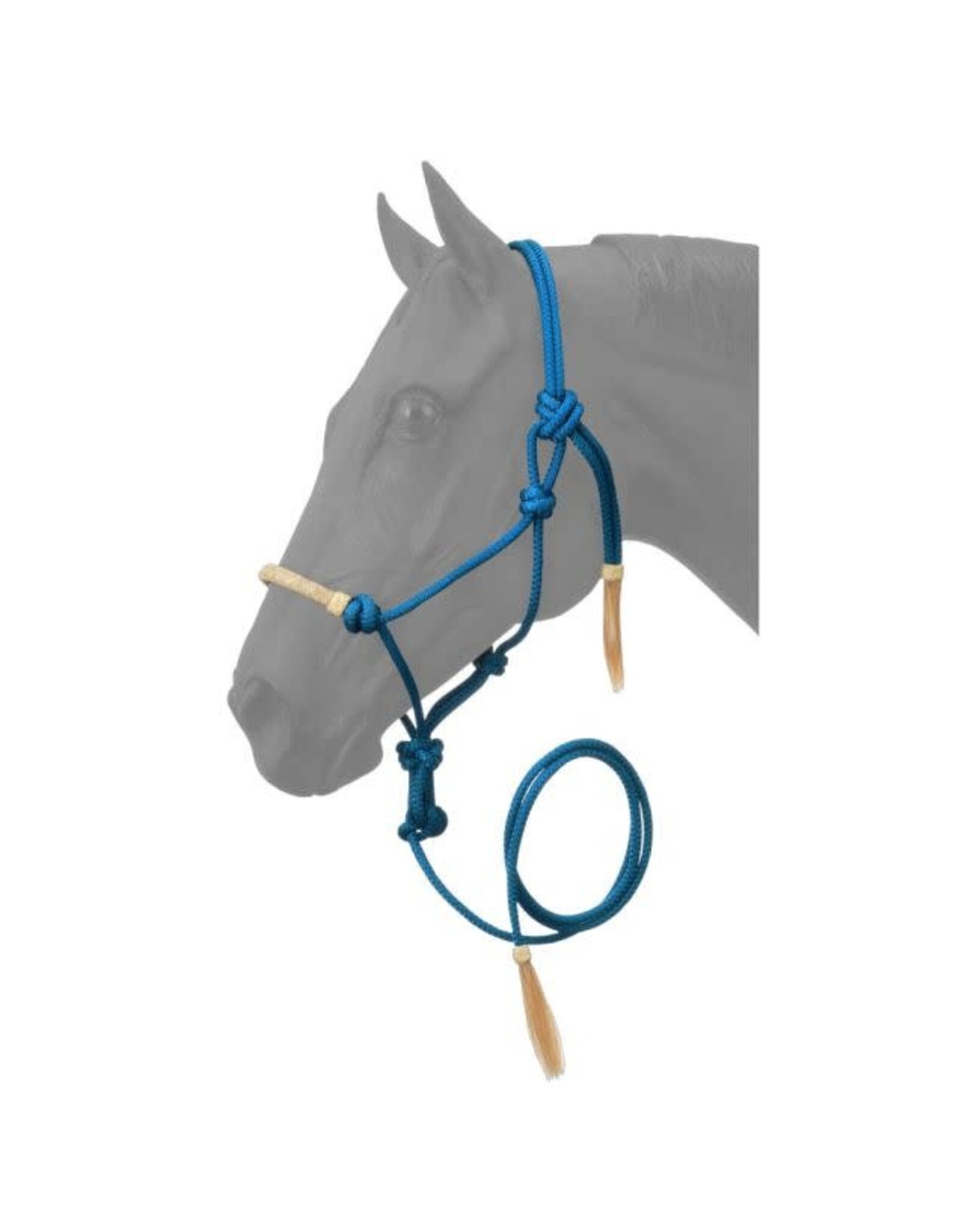Tough 1 Rawhide Noseband Rope Halter w/ Lead