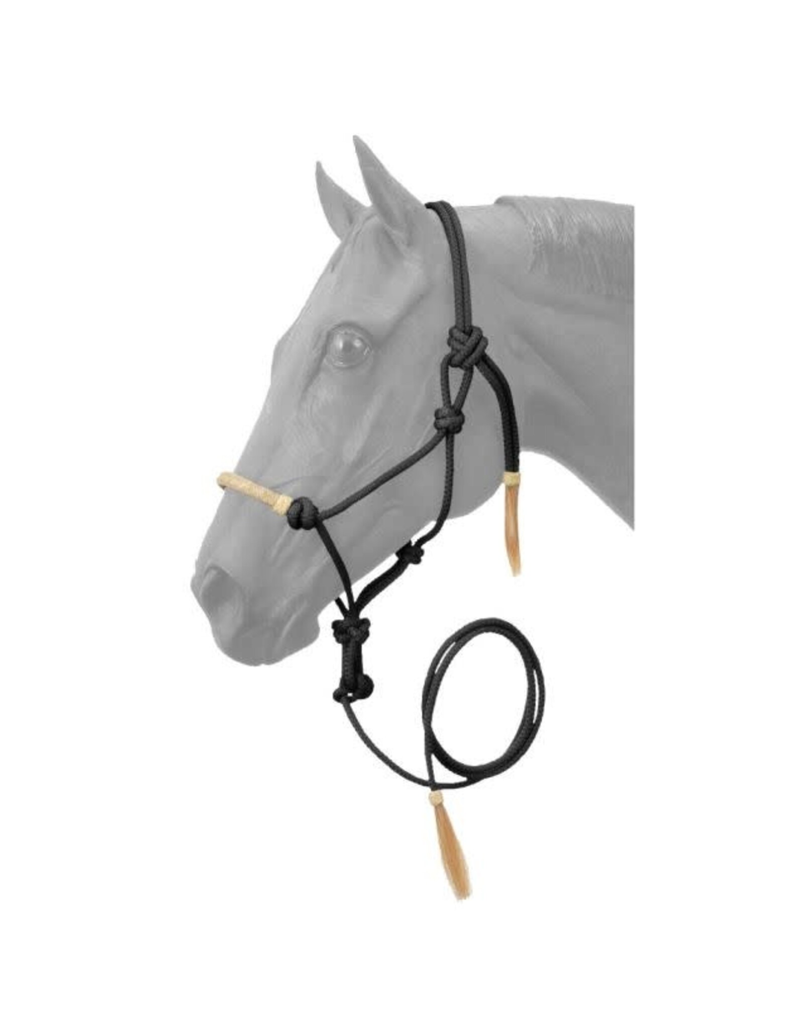 Tough 1 Rawhide Noseband Rope Halter w/ Lead