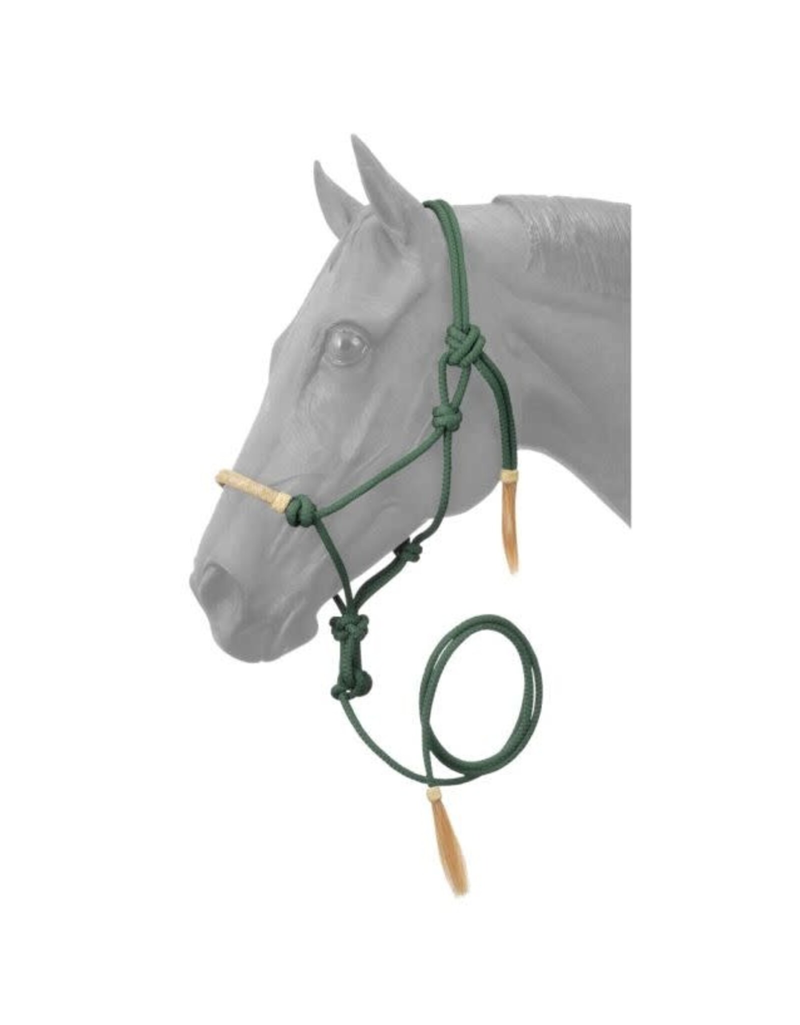Tough 1 Rawhide Noseband Rope Halter w/ Lead