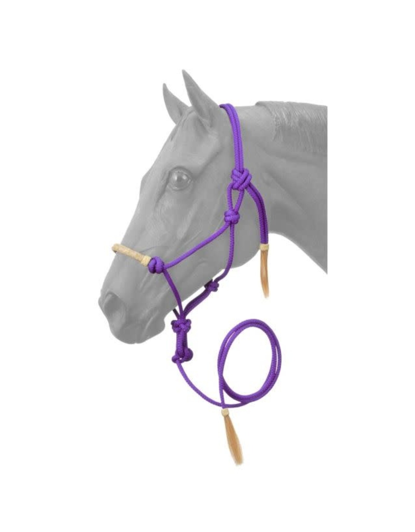 Tough 1 Rawhide Noseband Rope Halter w/ Lead