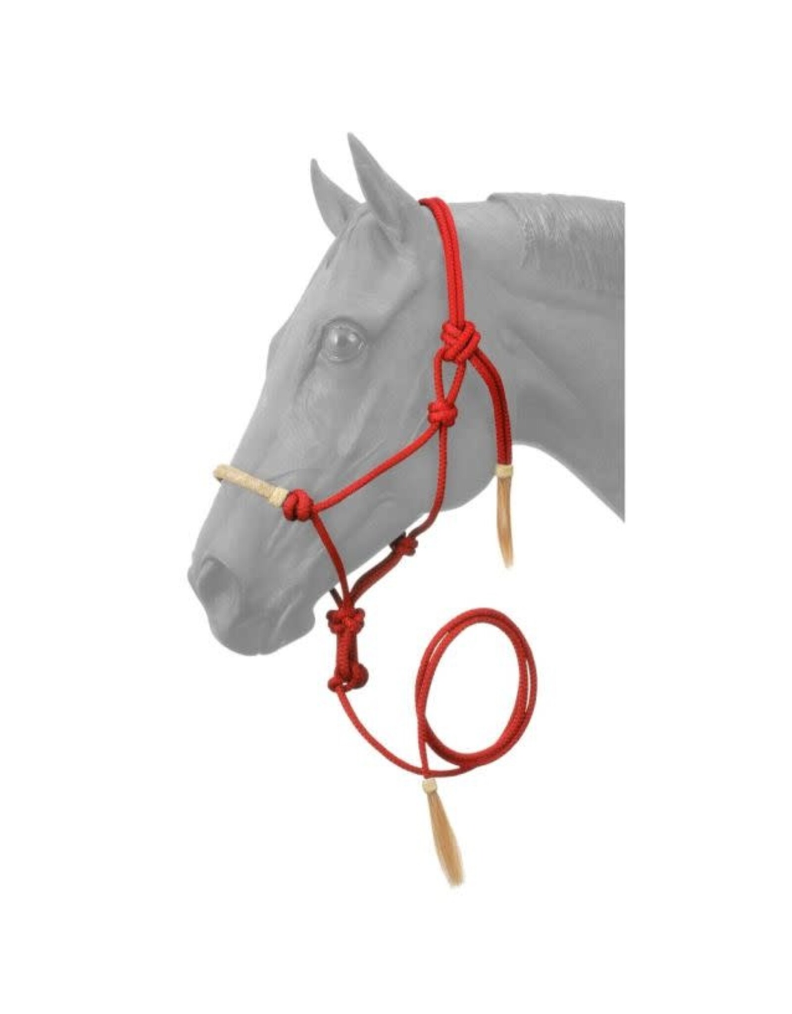 Tough 1 Rawhide Noseband Rope Halter w/ Lead