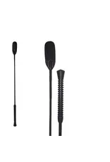 Black Riding Crop with Rubber Handle