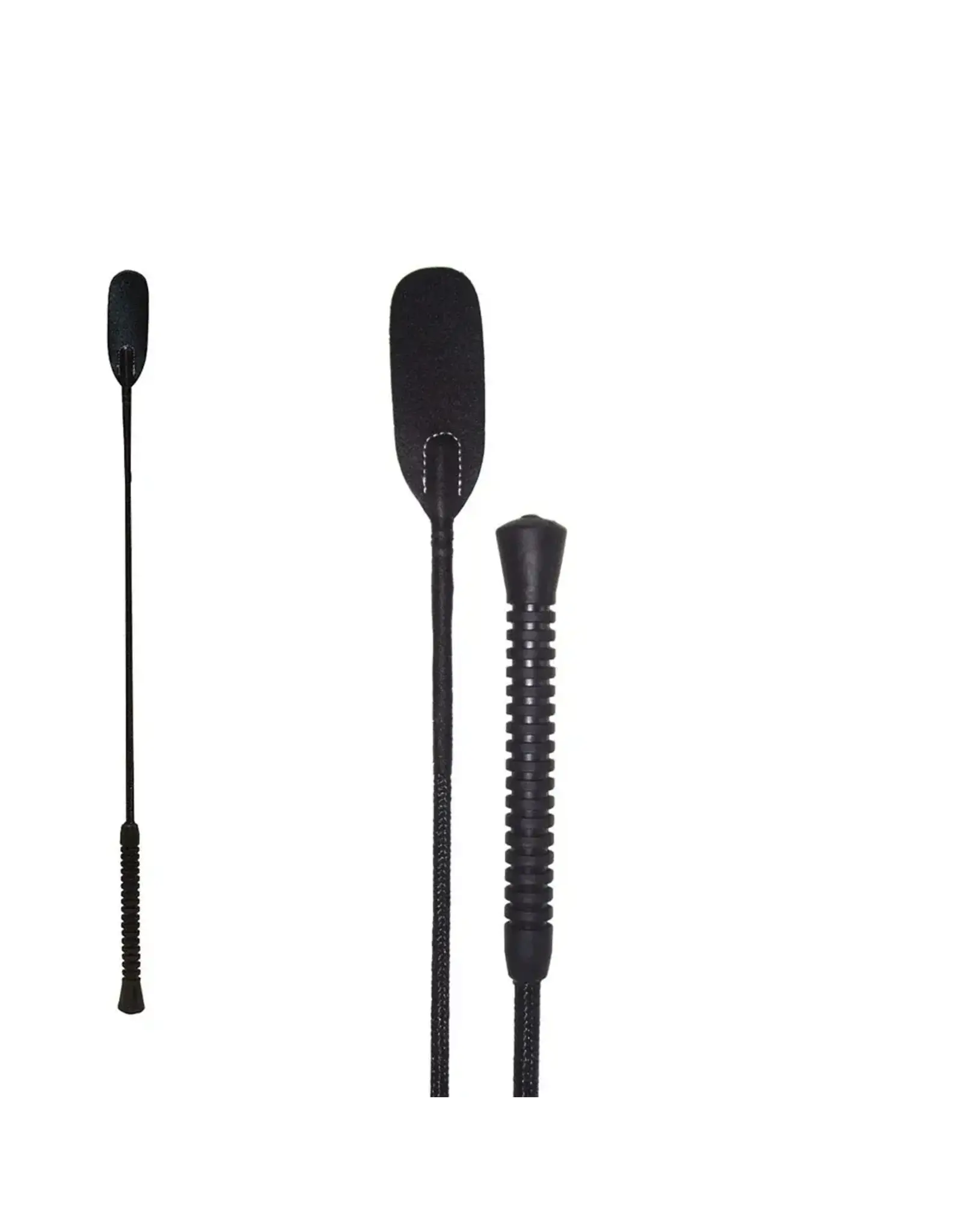 Black Riding Crop with Rubber Handle