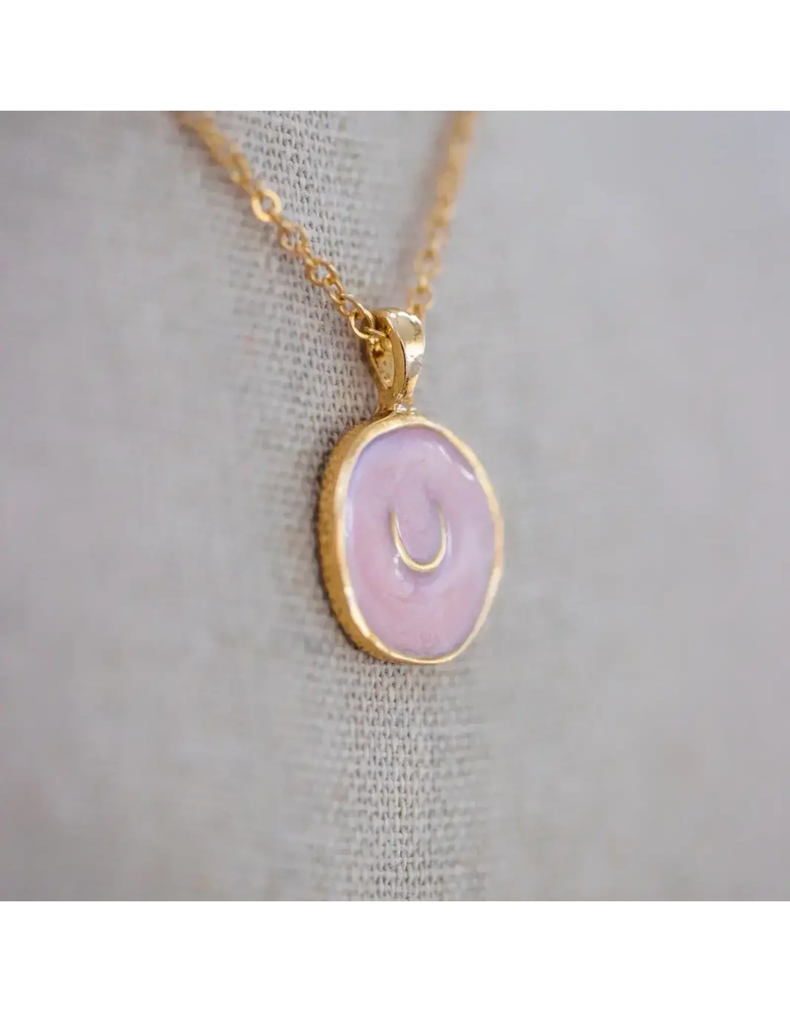 Bridle Up Hope Pink Horseshoe Pendant Necklace