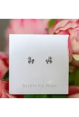 Bridle Up Hope Tiny Horse Earrings Sterling Silver Bridle Up Hope Tiny Horse Earrings Sterling Silver