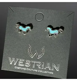 Westrian Horse Faux Turquoise Earrings