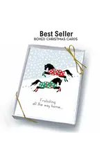 Horse Hollow Press Horse Boxed Christmas Cards Frolicking Snow 8
