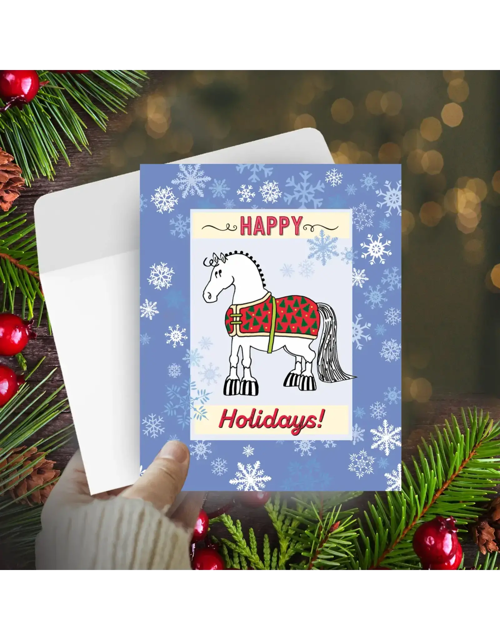 Horse Hollow Press Horse Boxed Christmas Cards Pudgy Pony 8