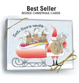 Horse Hollow Press Horse Boxed Christmas Cards Santa Claus 8