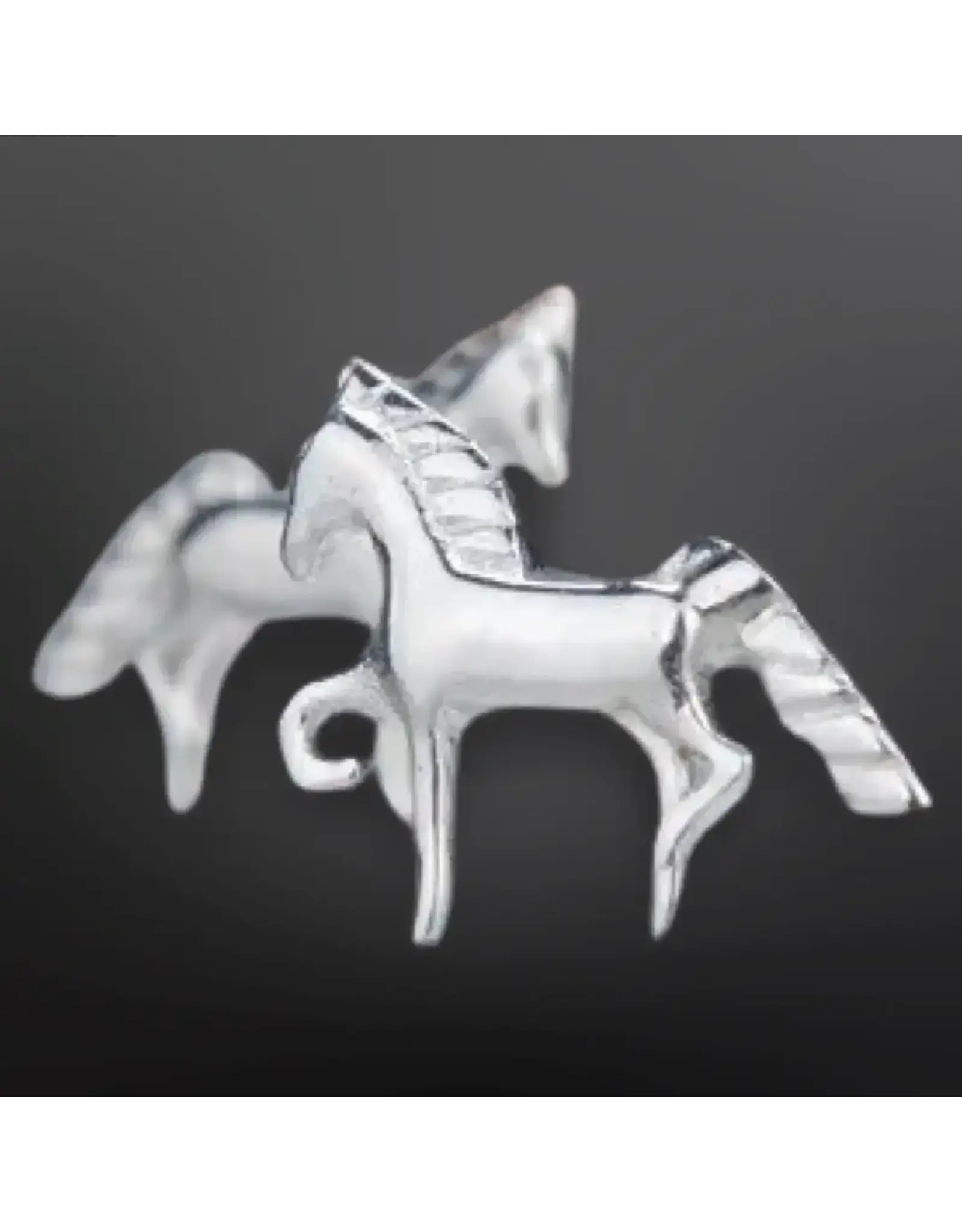 Westrian Sterling Silver Mini Horse Stud Earrings