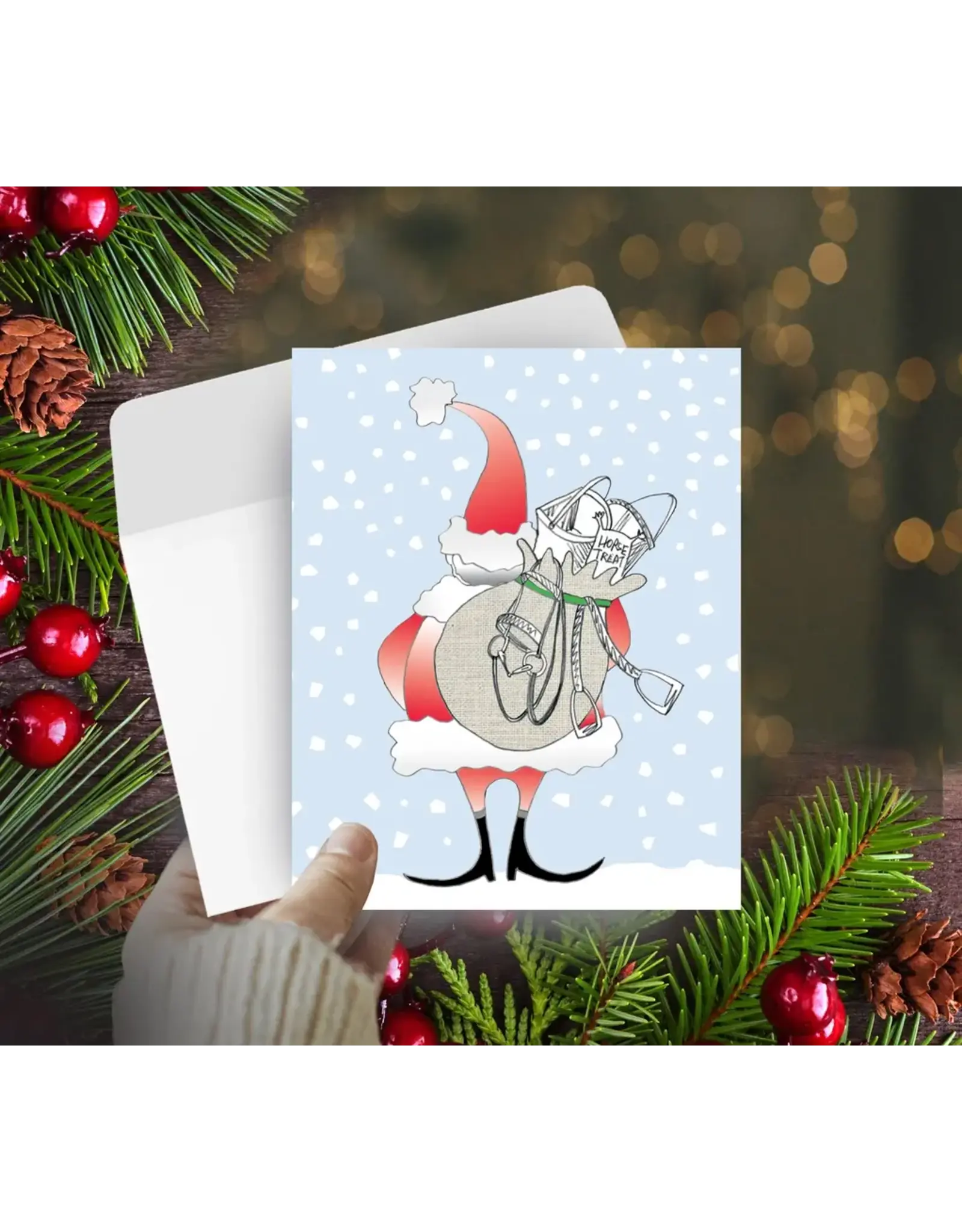 Horse Hollow Press Horse Boxed Christmas Cards Tack Filled Bag 8