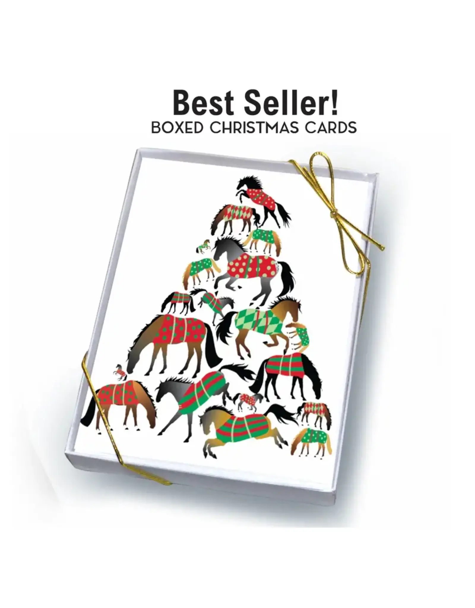 Horse Hollow Press Horse Boxed Christmas Cards Tree of Blankets 8