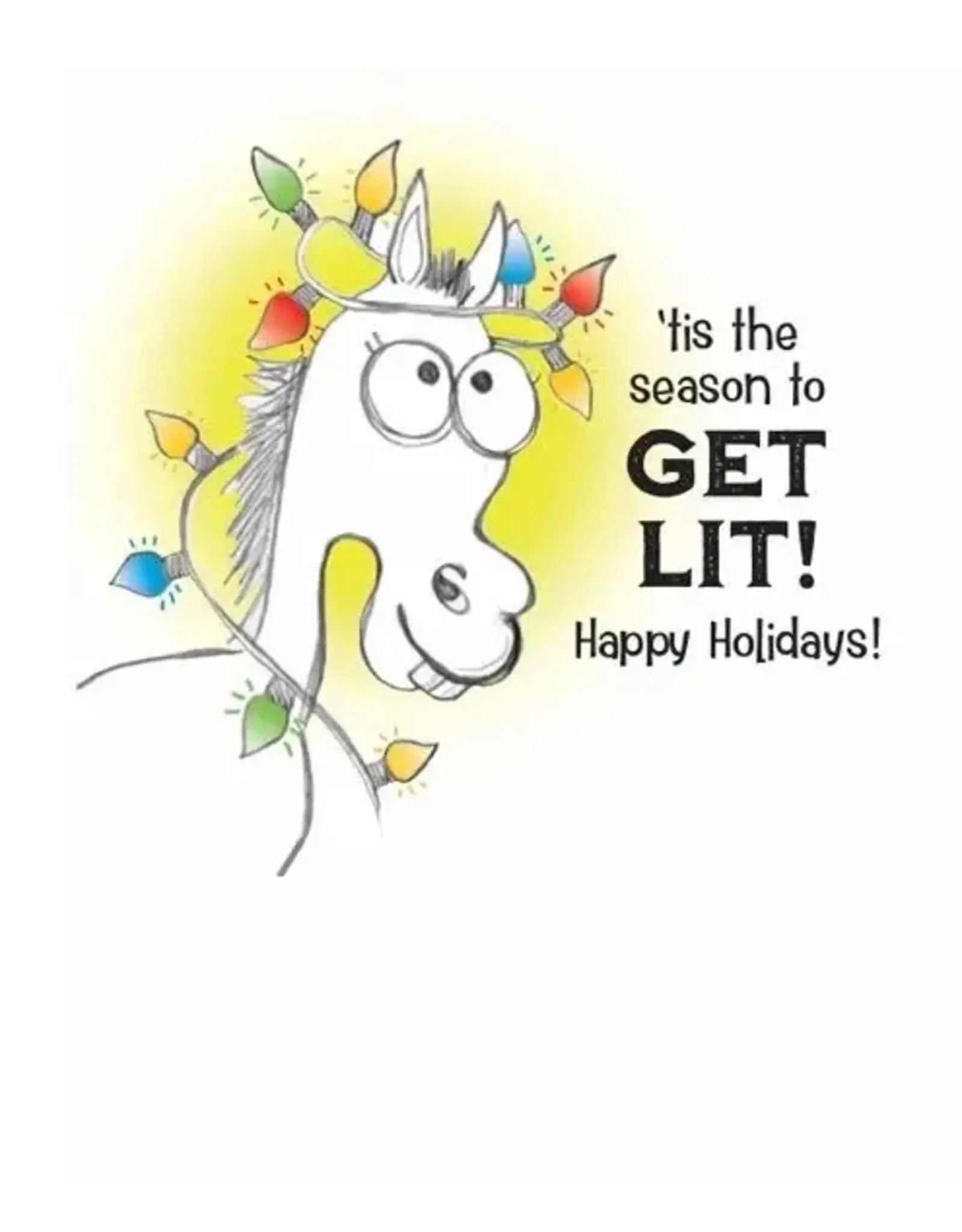 Horse Hollow Press Horse Boxed Christmas Cards Xmas Lights 8