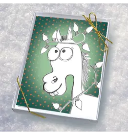 Horse Hollow Press Horse Boxed Christmas Cards Xmas Lights 8