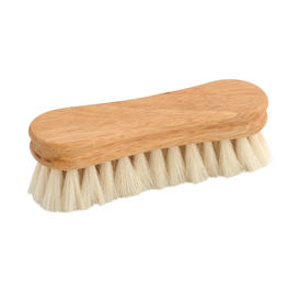 Legends Peanut-Shaped Face Brush Hardwood Goat Hair White