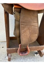 Fabtron Leather/Synthetic Saddle 15.5" Seat, FQHB Fabtron Leather/Synthetic Saddle 15.5" Seat, FQHB