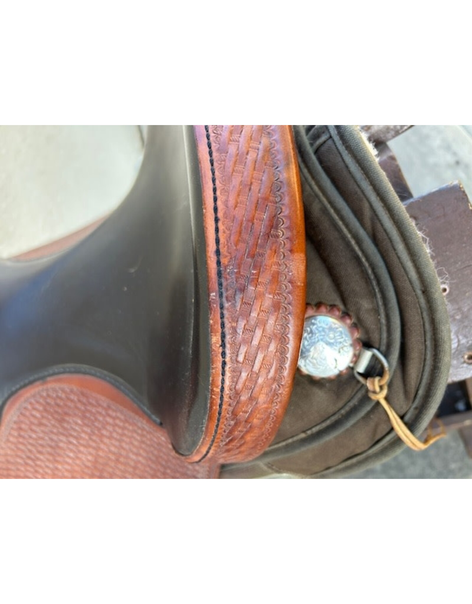 Fabtron Leather/Synthetic Saddle 15.5" Seat, FQHB