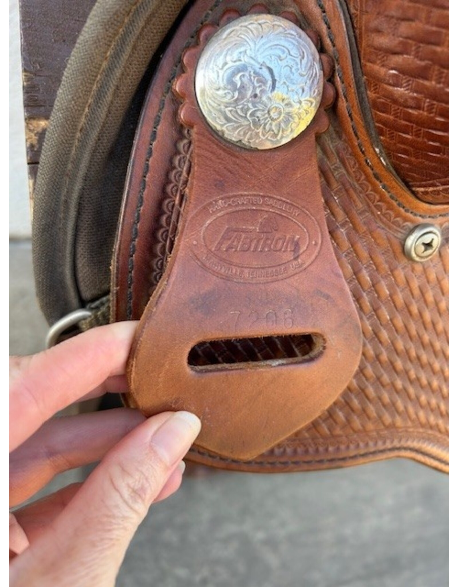 Fabtron Leather/Synthetic Saddle 15.5" Seat, FQHB