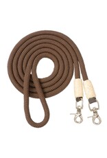 Royal King Cord Roping Reins with Rawhide and  Snaps