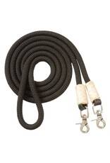 Royal King Cord Roping Reins with Rawhide and  Snaps