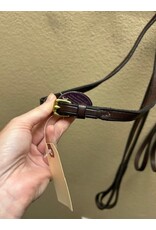 Nunn Finer Leather Draw Reins with Loop Ends Havana Horse Size