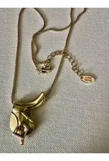 Carol Young Silver English Saddle Necklace Jewelry