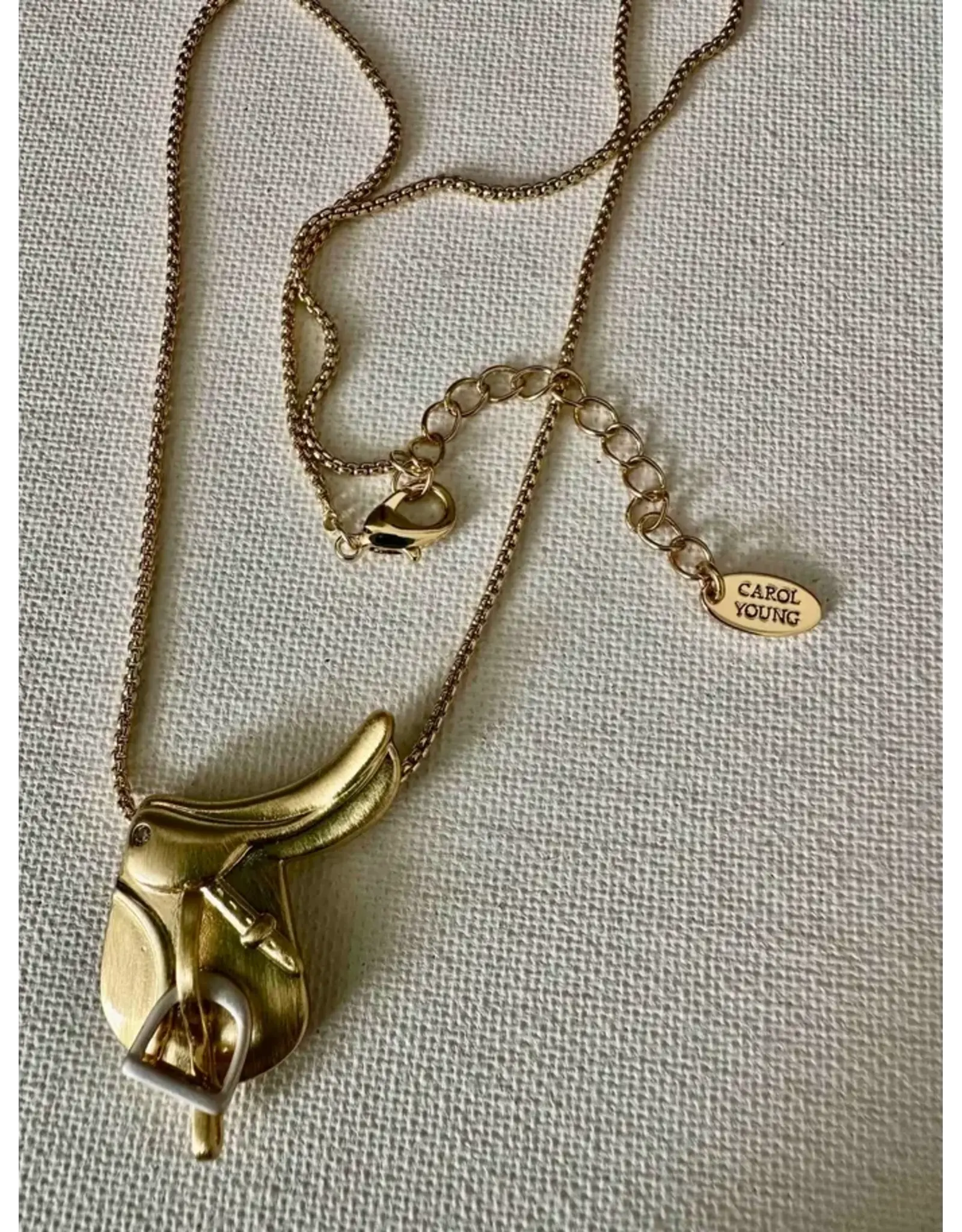 Carol Young Silver English Saddle Necklace Jewelry