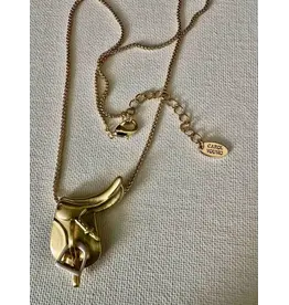 Carol Young Silver English Saddle Necklace Jewelry