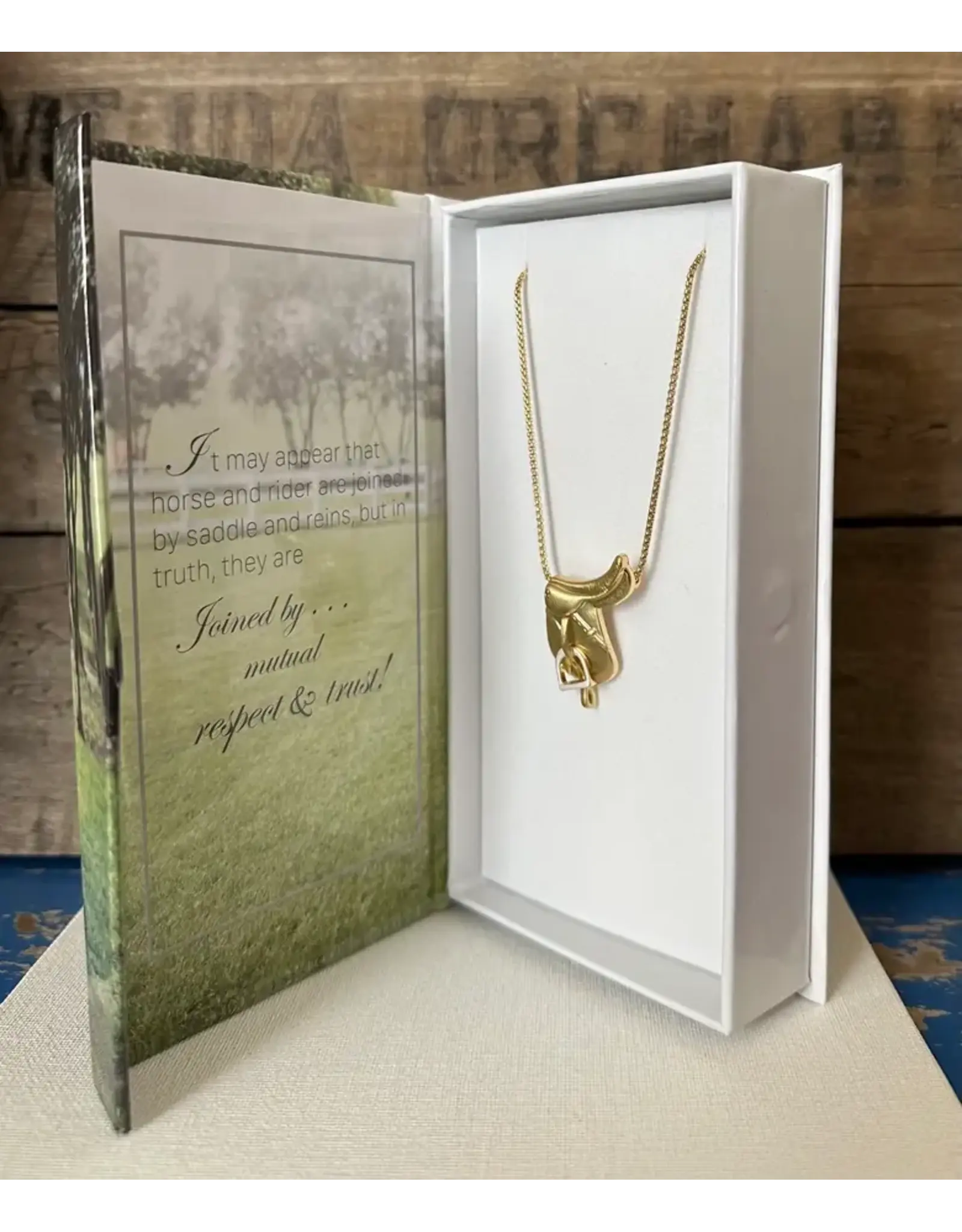 Carol Young Silver English Saddle Necklace Jewelry