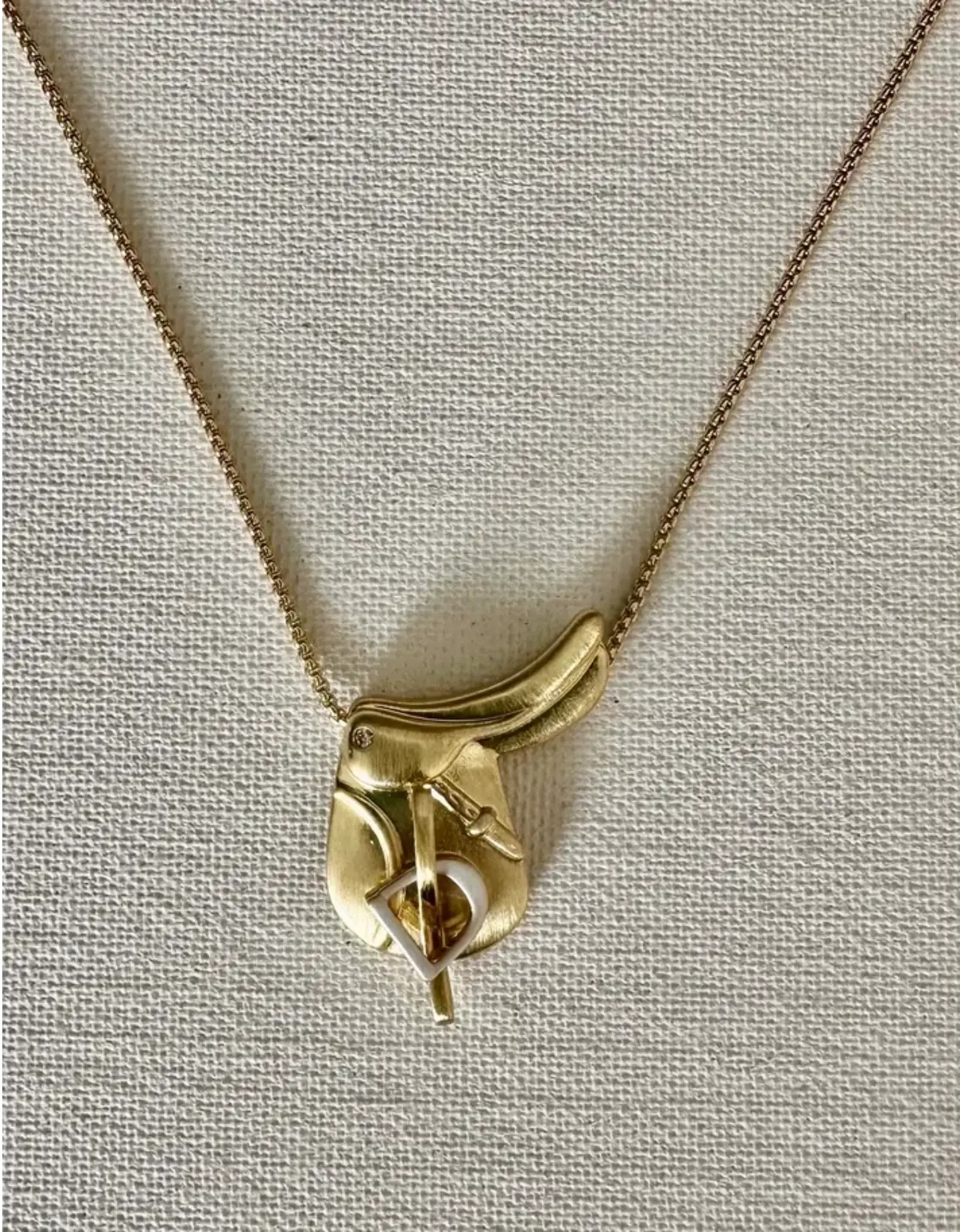 Carol Young Silver English Saddle Necklace Jewelry