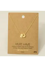 Fame Accessories Gold Dipped Cowboy Boots Horse Shoe Charm