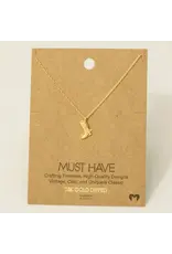Fame Accessories Gold Dipped Cowboy Boots Pendant Necklace