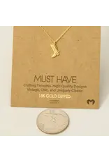 Fame Accessories Gold Dipped Cowboy Boots Pendant Necklace