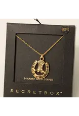 Fame Accessories Secret Box Gold Dipped Secret Box Cowboy Boot Necklace