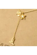 Fame Accessories Western Cowboy Boots Y Necklace