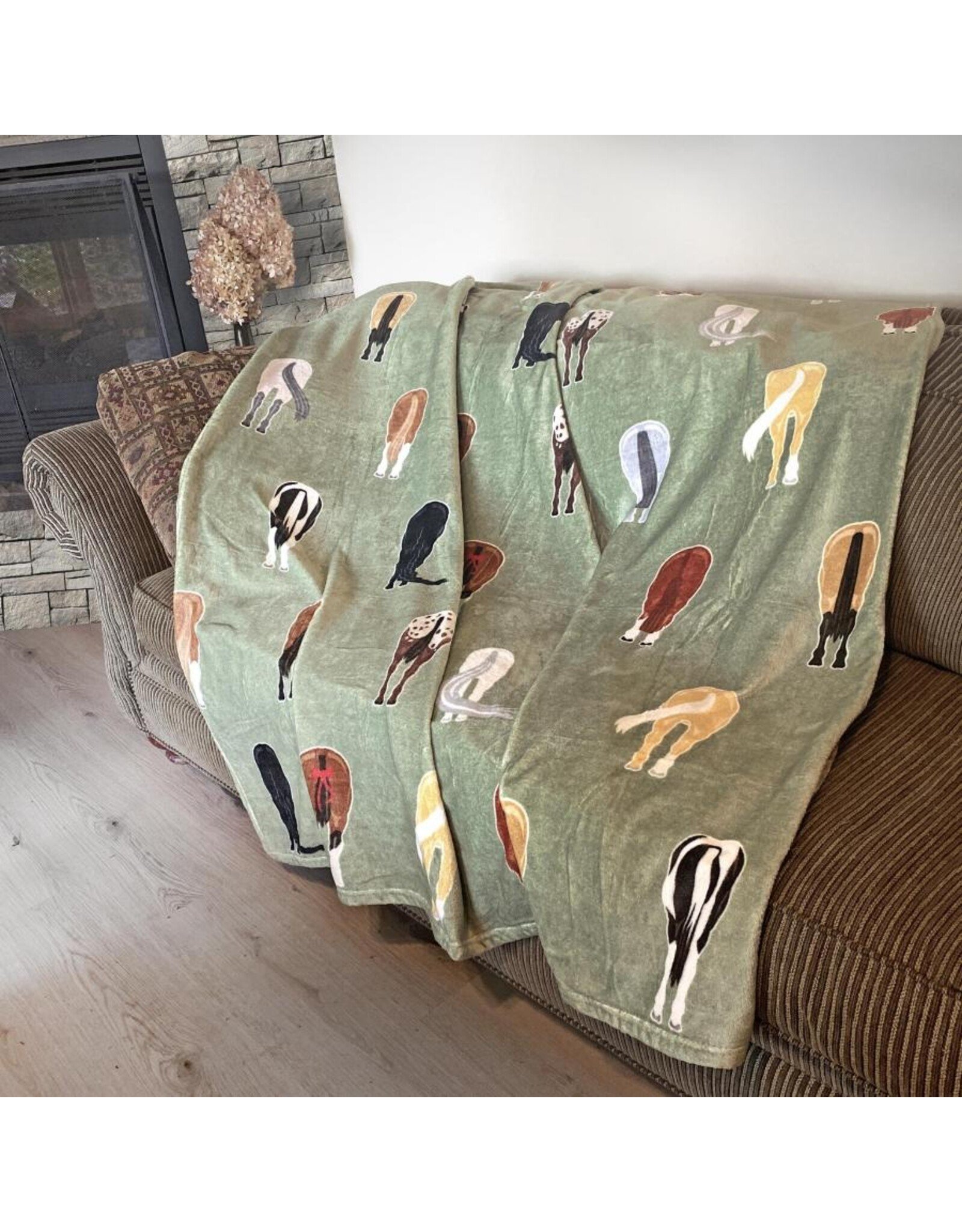 Horse Tails Throw Blankets