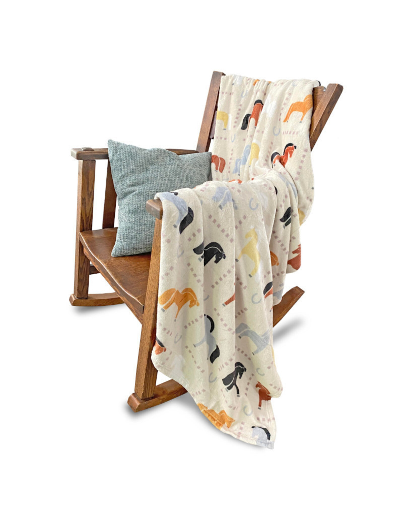 Pony Palisade Throw Blankets