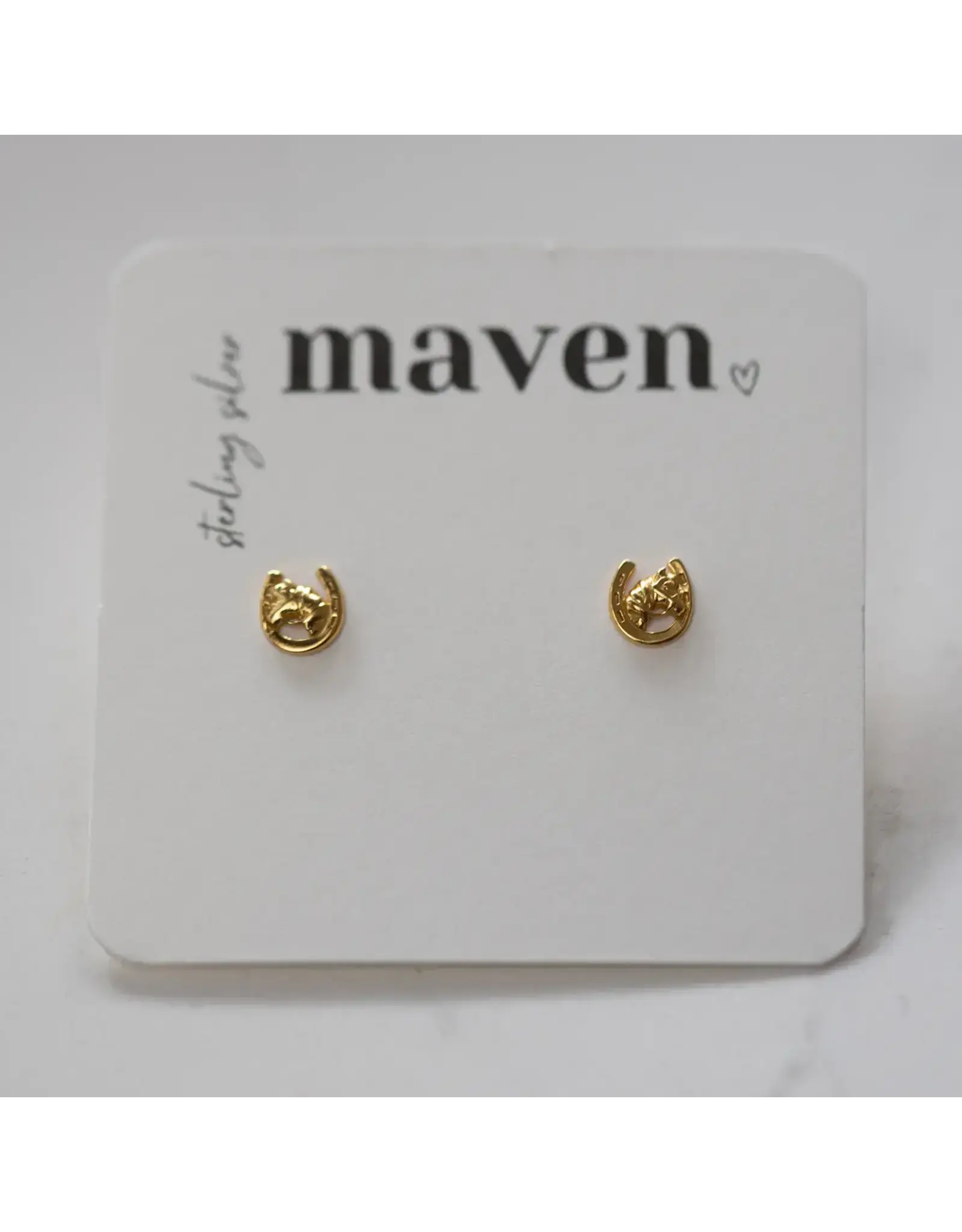 Maven 'barn' Horseshoe Stud Earrings