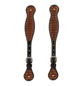 Weaver Floret Tooled Spur Straps