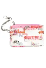 Living Royal Keychain Pouch - Western Rodeo Cowgirl - Clear & Pink