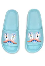 Living Royal Quick Dry Pool Slide Sandals Cowgirl Boots Teal