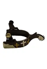 Western Show Spurs with Engraved Crosses Ladies